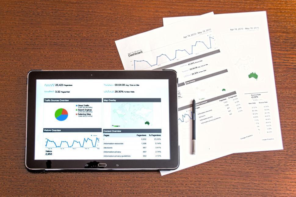 Free Image of Financial Reports with charts and graphs 