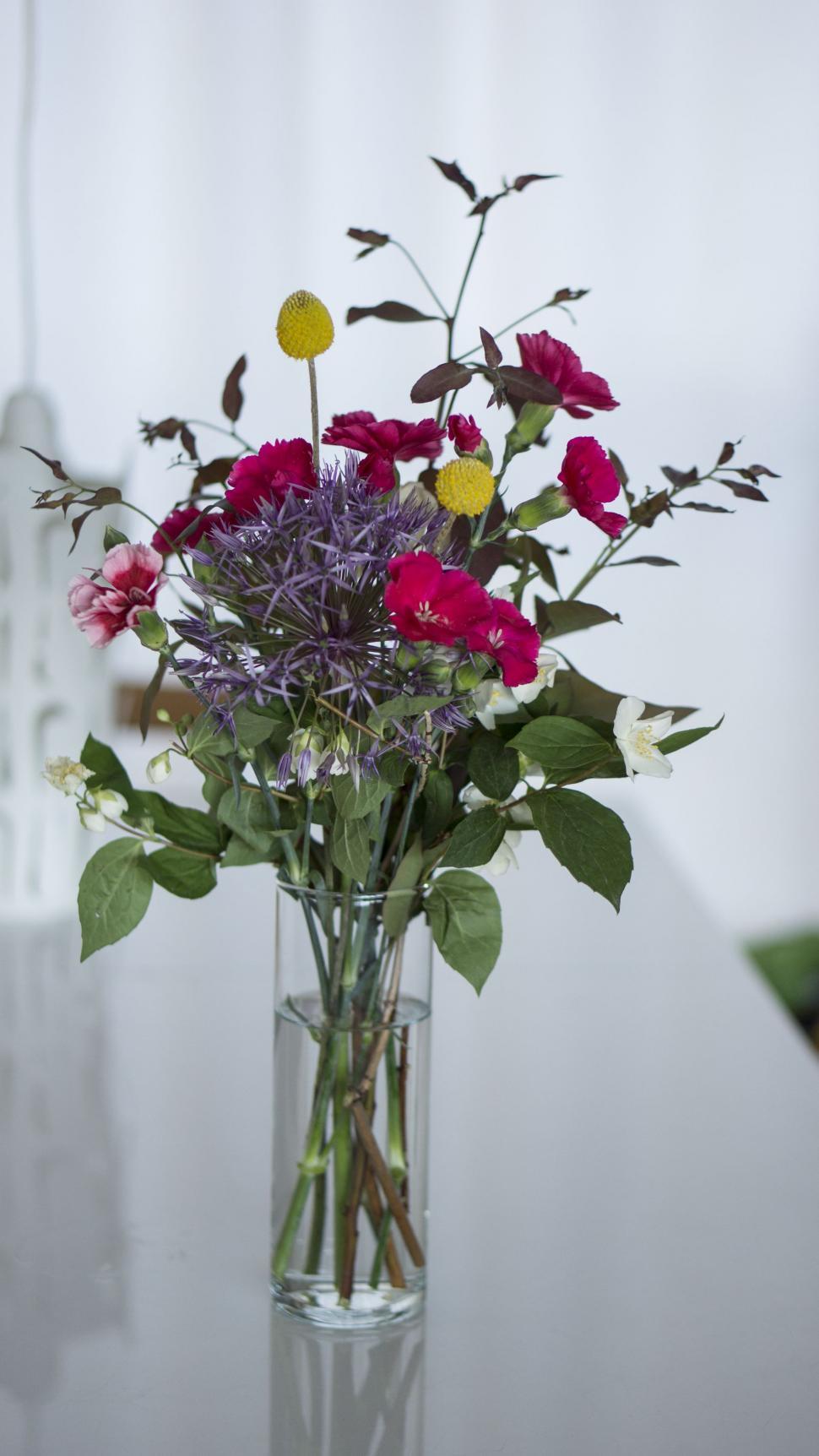 Free Image of Flowers in Glass Vase  