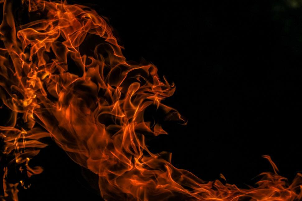 Free Image of Orange Burning Flame 