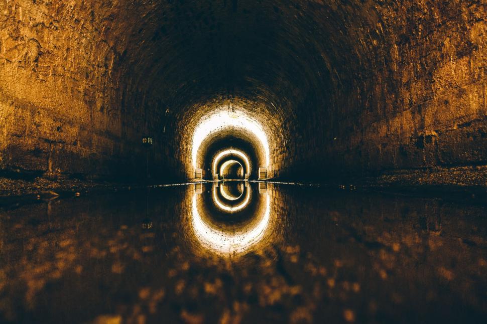 Free Image of Tunnel with Light Reflection  