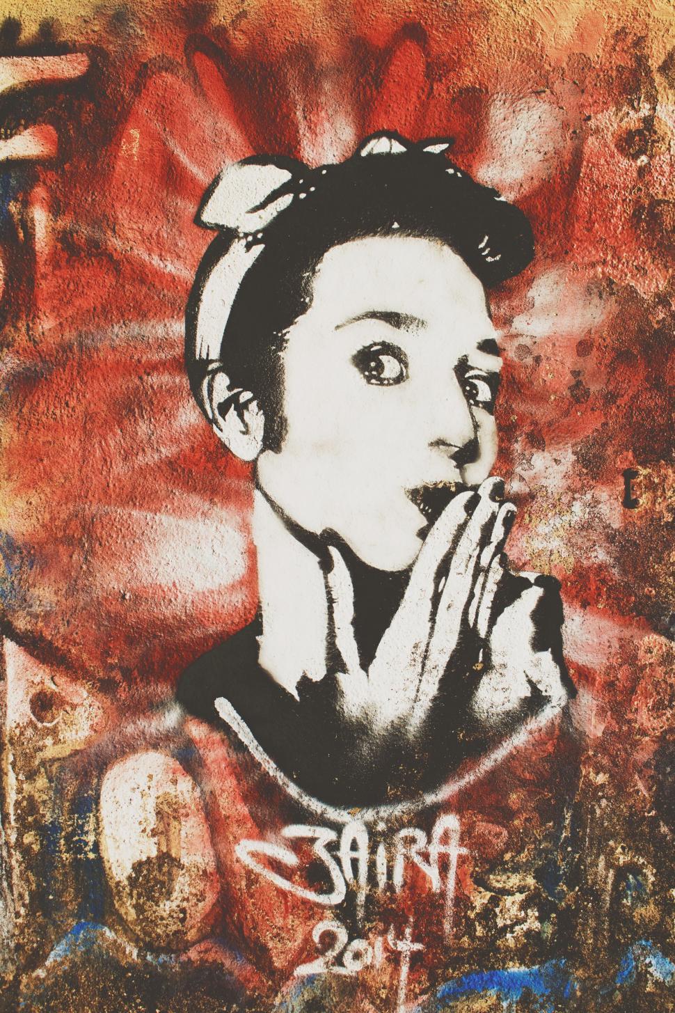 Free Image of Woman Graffiti 