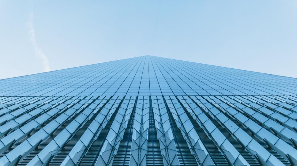 Free Image of Glass Tower - From Below  