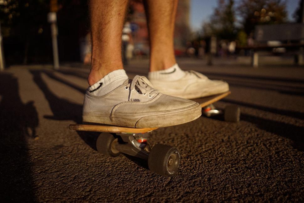 Free Image of Legs on Skateboard  