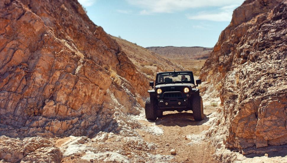 Free Image of Jeep Car in Desert Road  