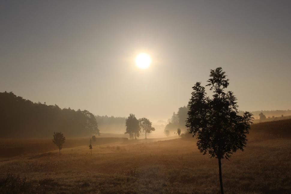 Free Image of Sunrise Over Countryside  