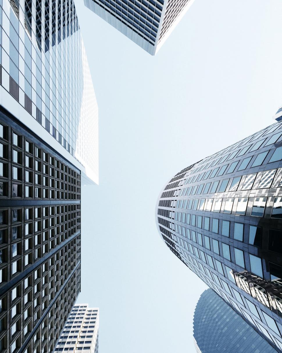 Free Image of Glass skyscrapers and Sky  