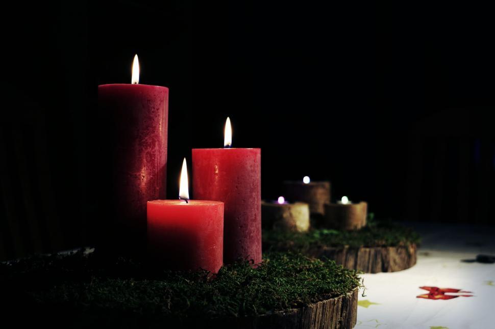 Free Image of Wax Candle Lights 