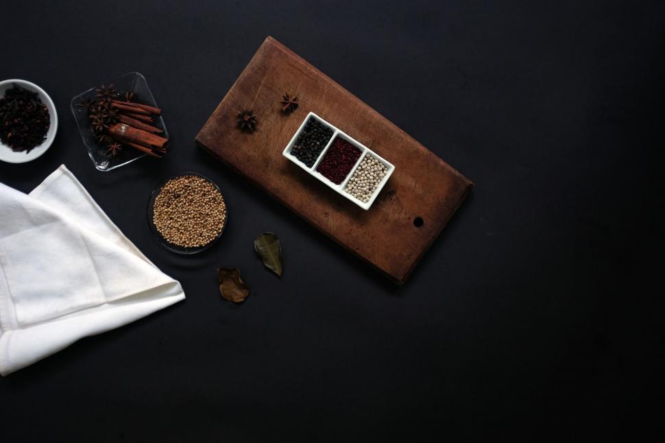 Free Image of Spices on table  