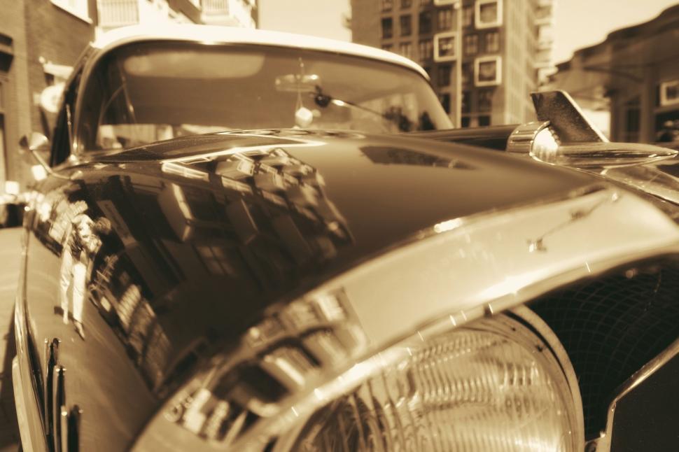 Free Image of Car Bonnet in Sepia  