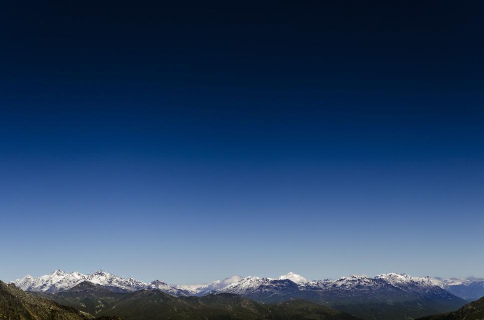 Free Image of Blue Sky and Mountains  