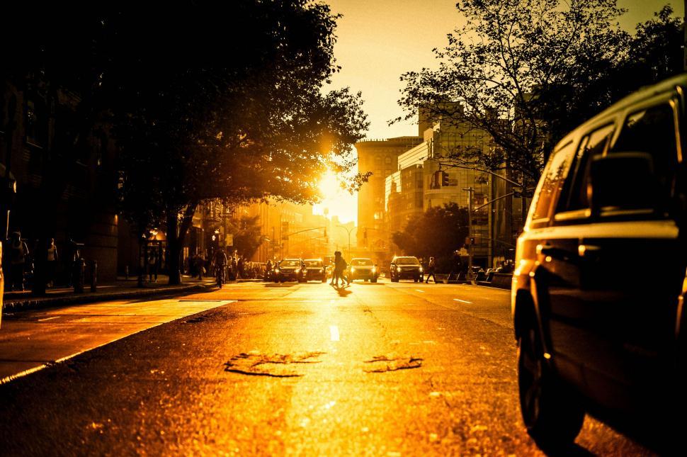 Free Image of Sunrise on Road  