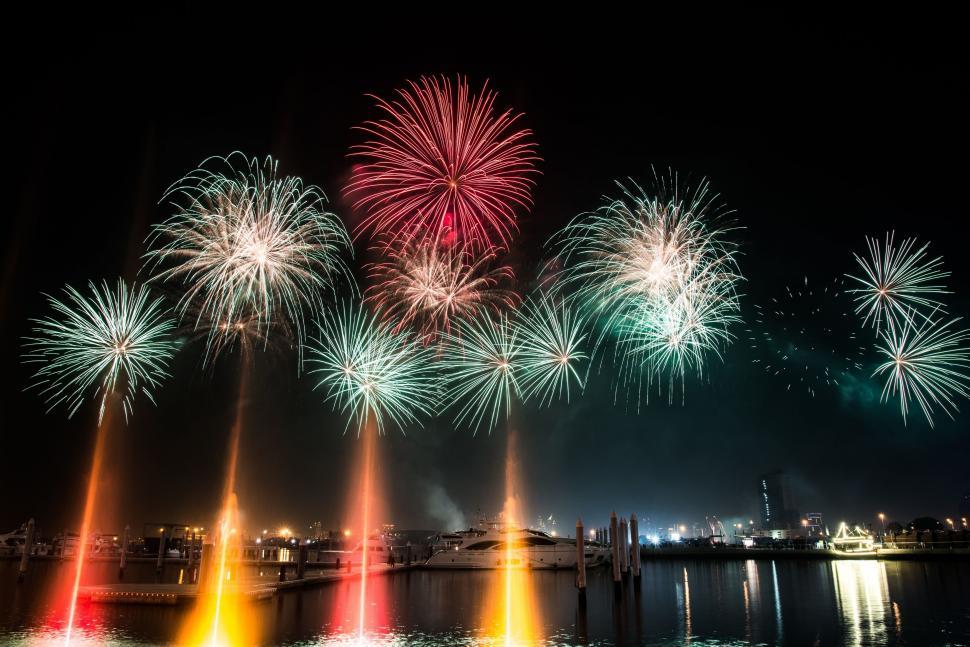 Free Image of Fireworks in Dubai  