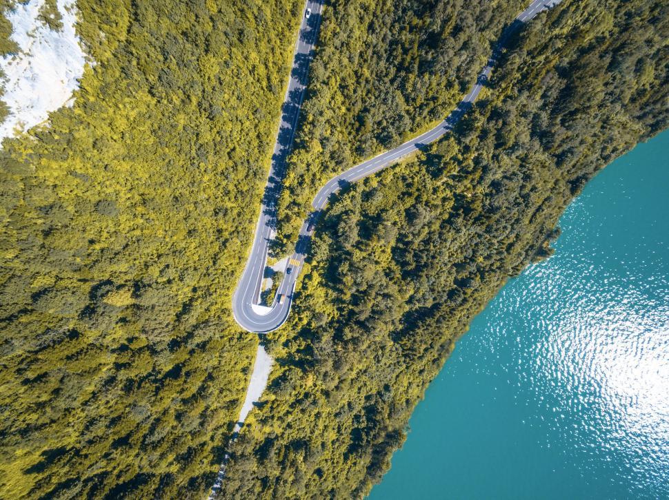 Free Image of Mountain Road from Above  