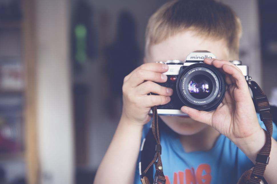 Free Image of Boy with Camera  