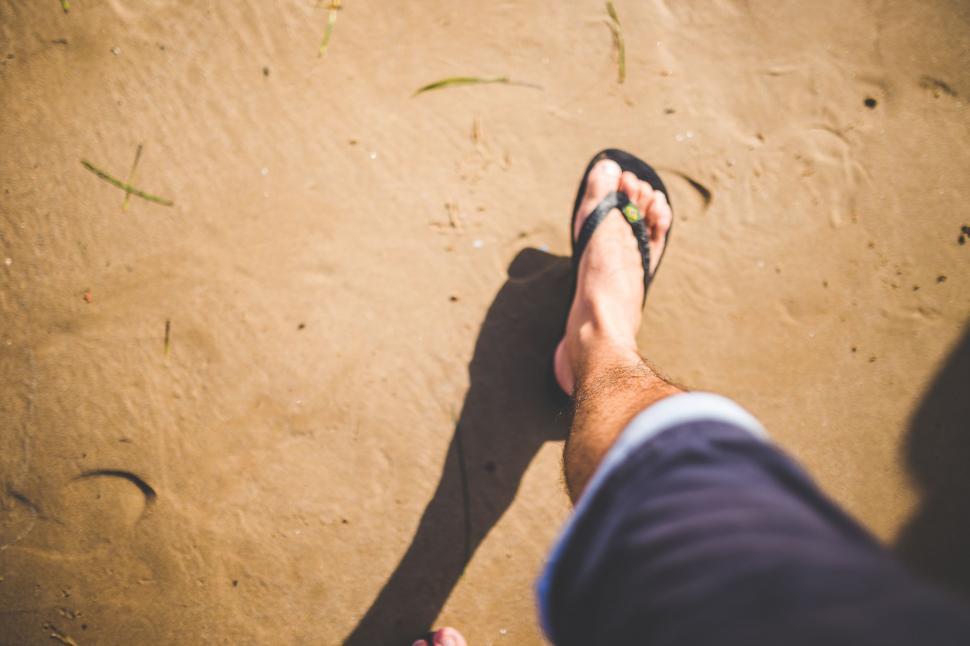 Free Image of Walking barefoot From Above  