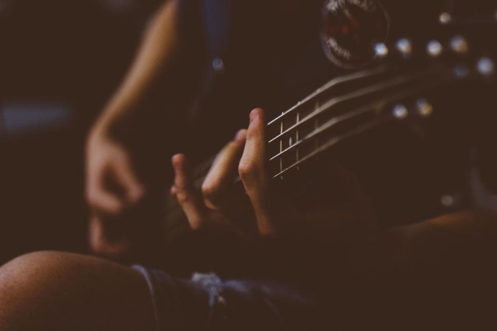 Free Image of Hands on Guitar  