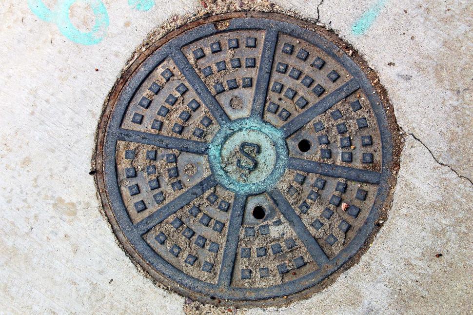 Free Image of Iron manhole cover 