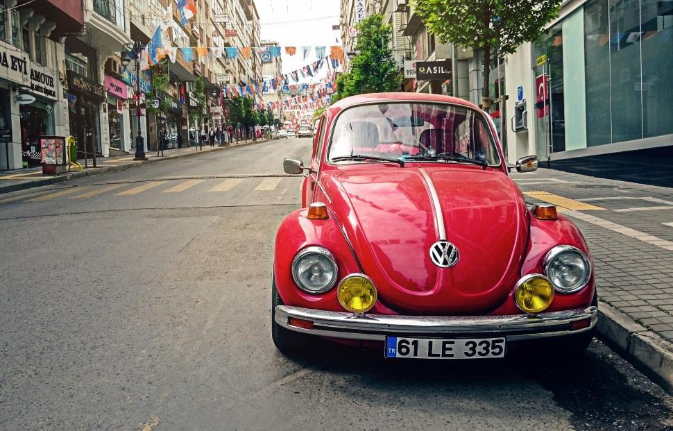 Free Image of Red Beetle Car  