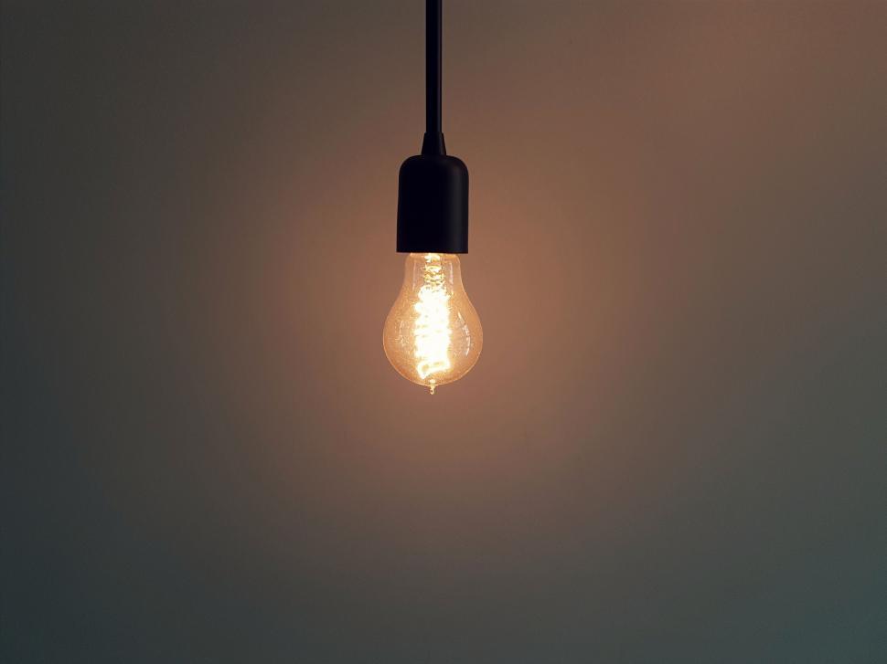 Free Image of Hanging Light Bulb 