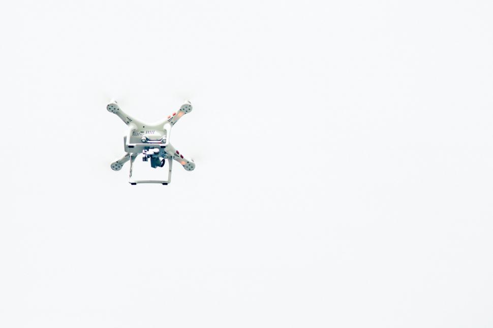 Free Image of Drone in white sky  