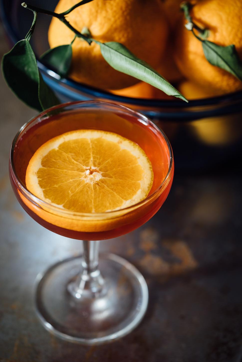 Free Image of Cocktail with orange  