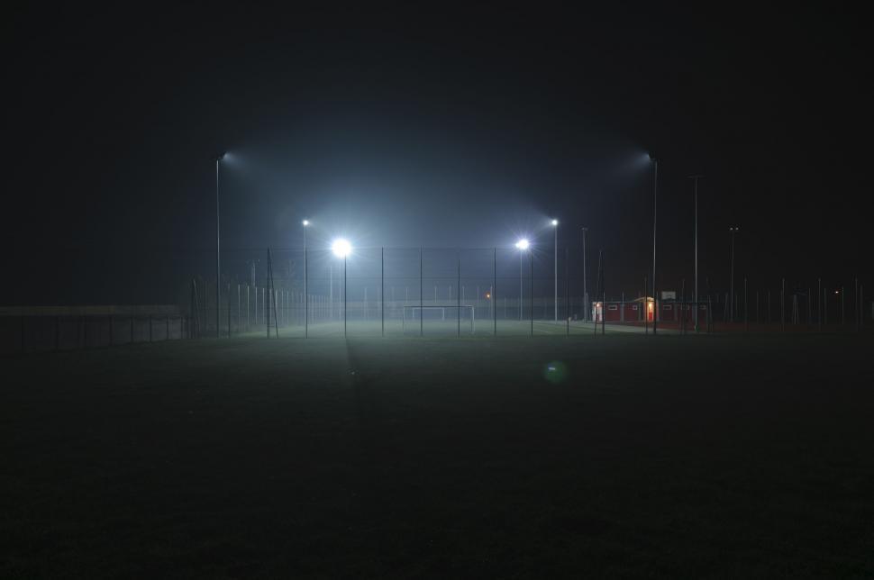 Free Image of Sports Practice Field at Night  