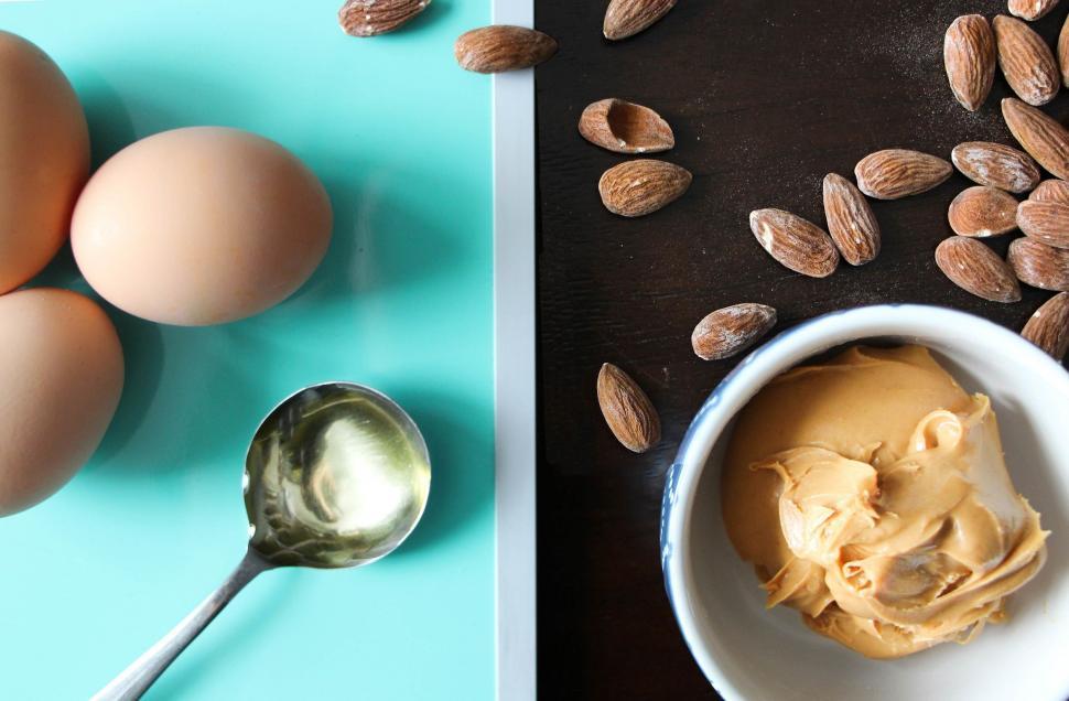 Free Image of Eggs and Peanut Butter  