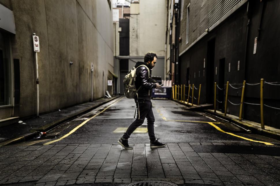 Free Image of Young Man in Alley  