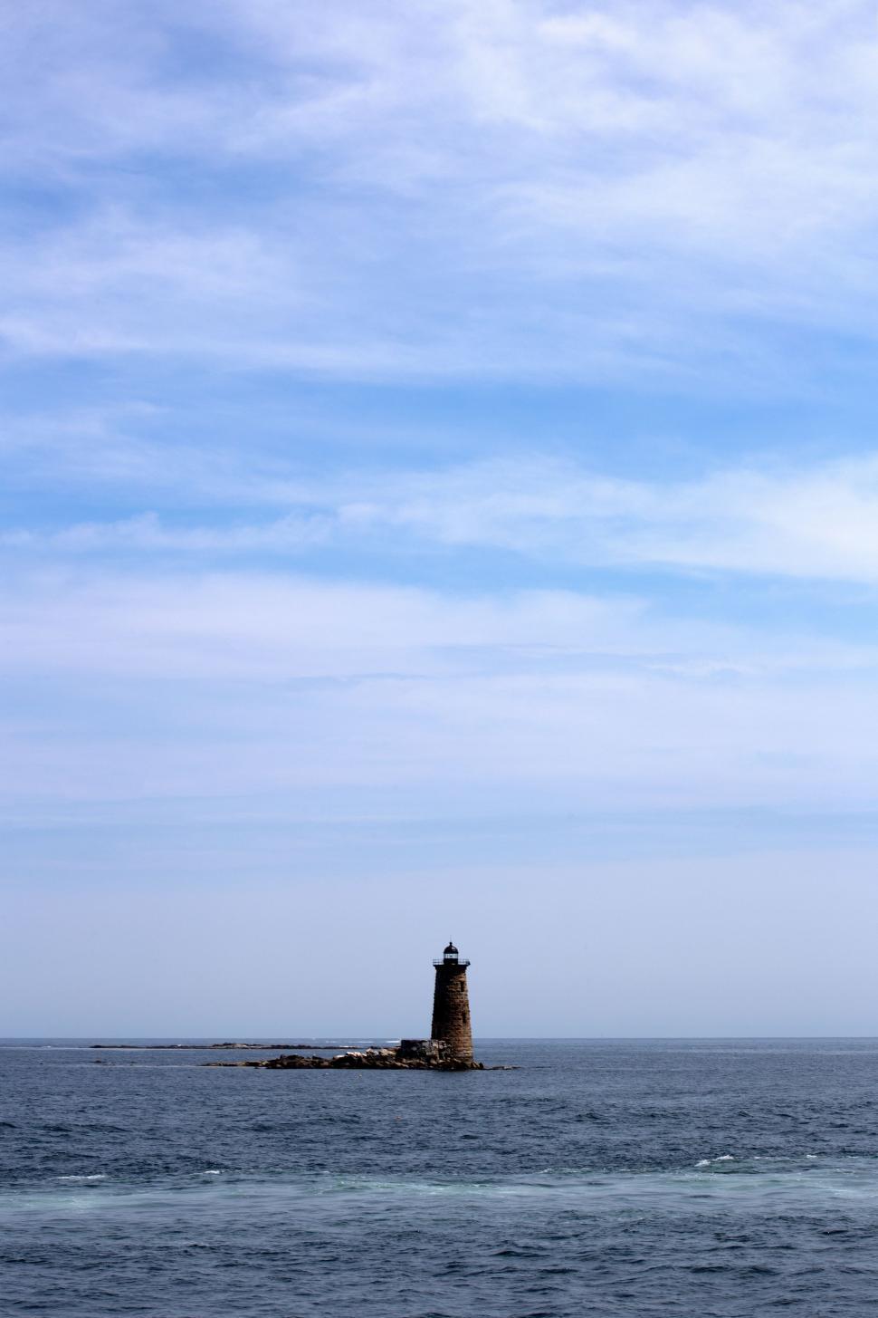Free Image of Lighthouse and Clouds  