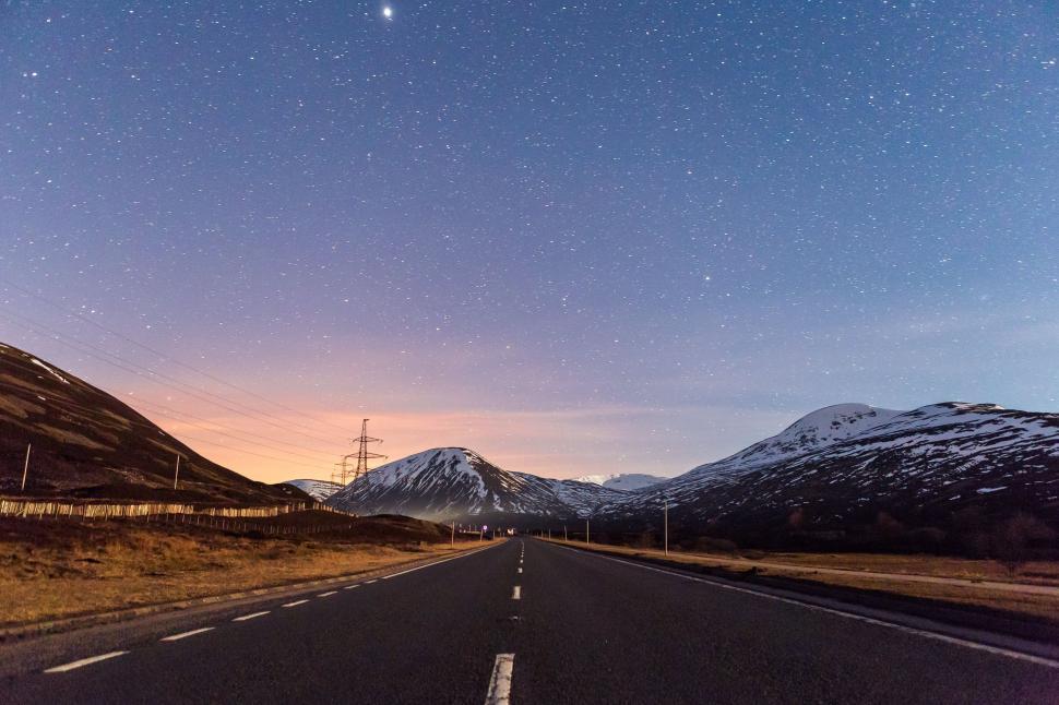Free Image of Road and Stars  