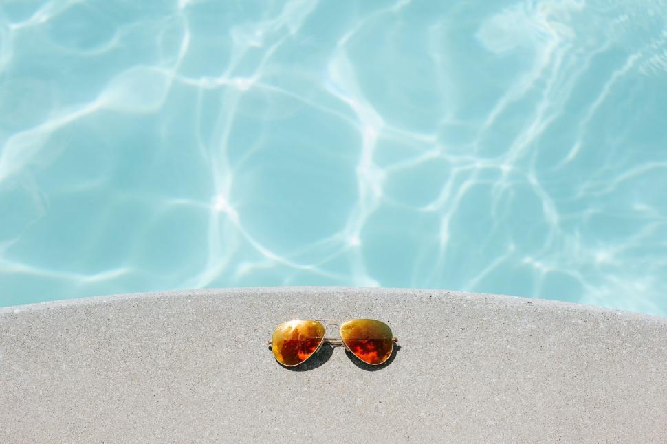 Free Image of Sunglasses and Swimming Pool  