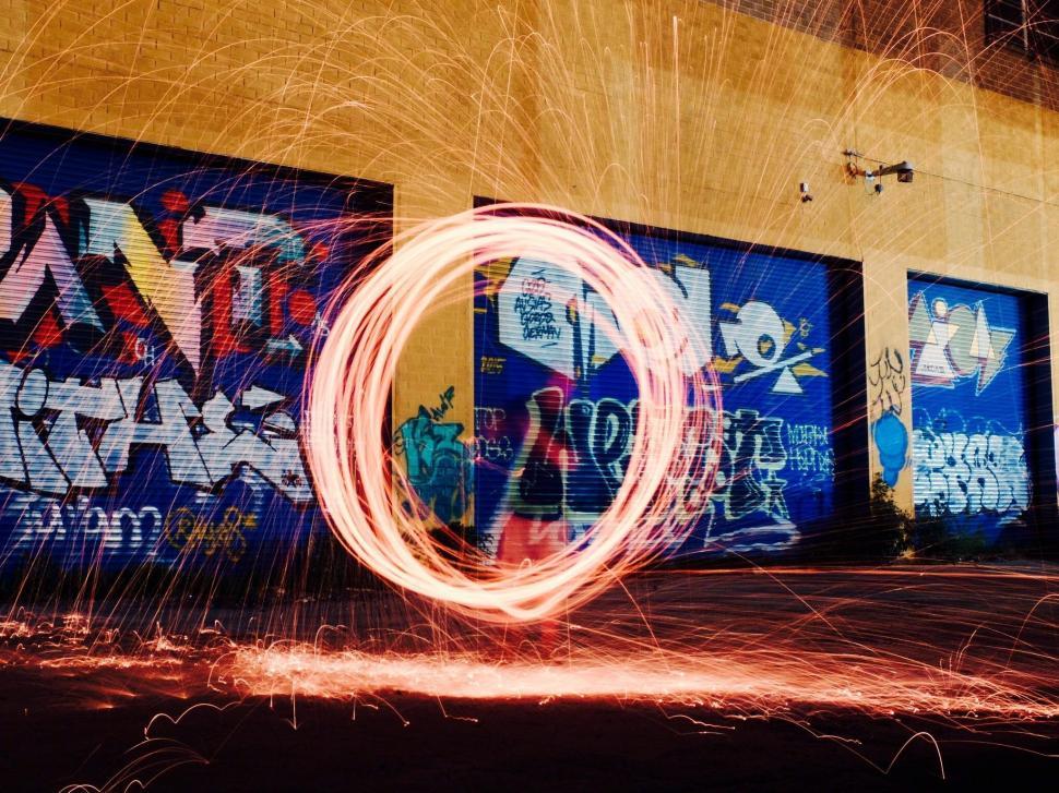 Free Image of Steel wool photography 