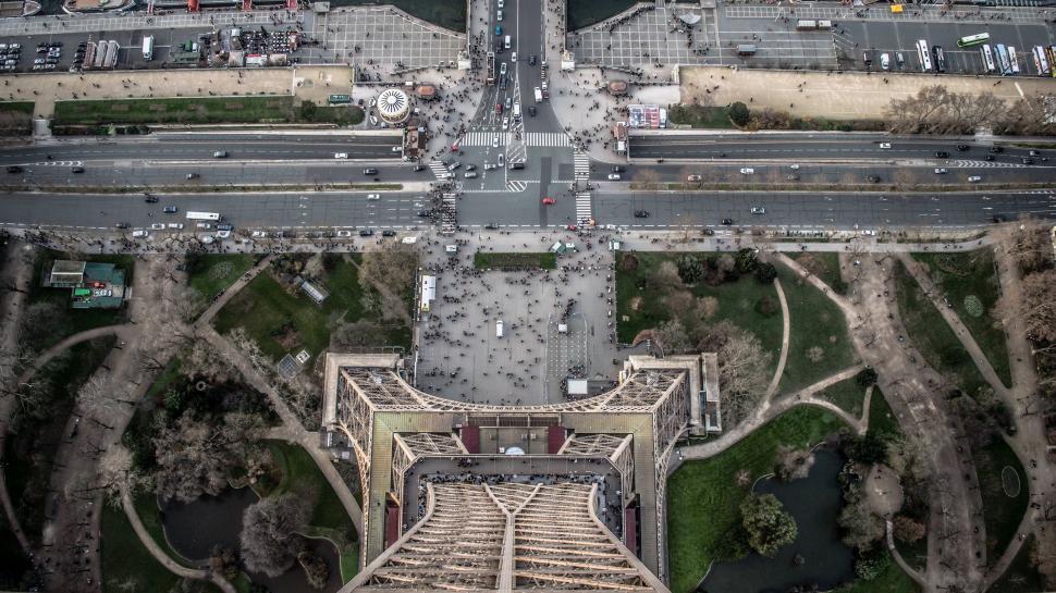 Free Image of View from top of Eiffel Tower  