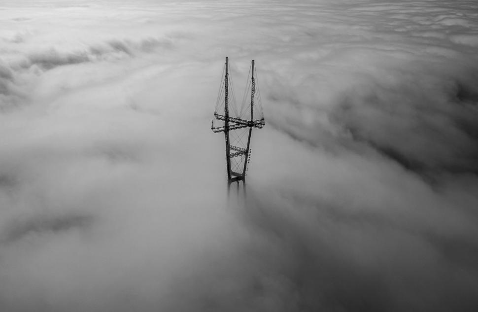 Free Image of Metal Tower in Clouds  
