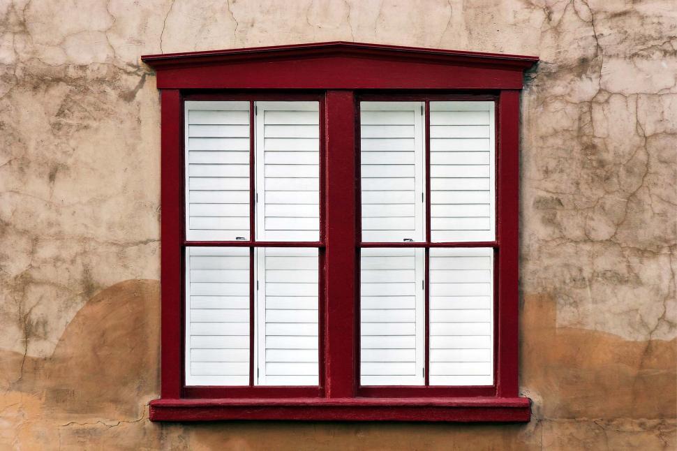 Free Image of Clean window on stucco 