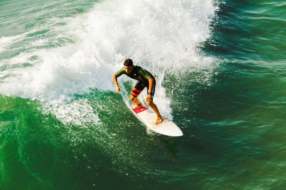 Free Image of Surfer in Ocean  