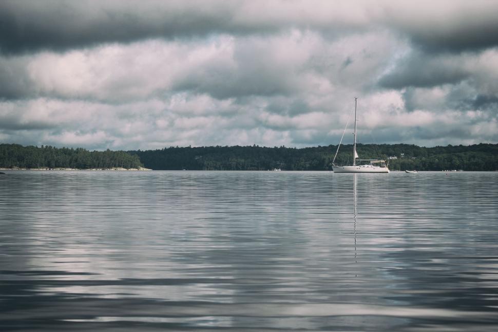 Free Image of Boat and dramatic Clouds 