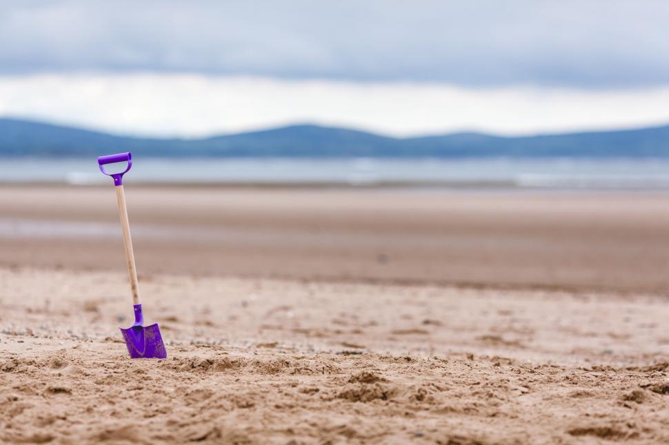 Free Image of Shovel in Sand  