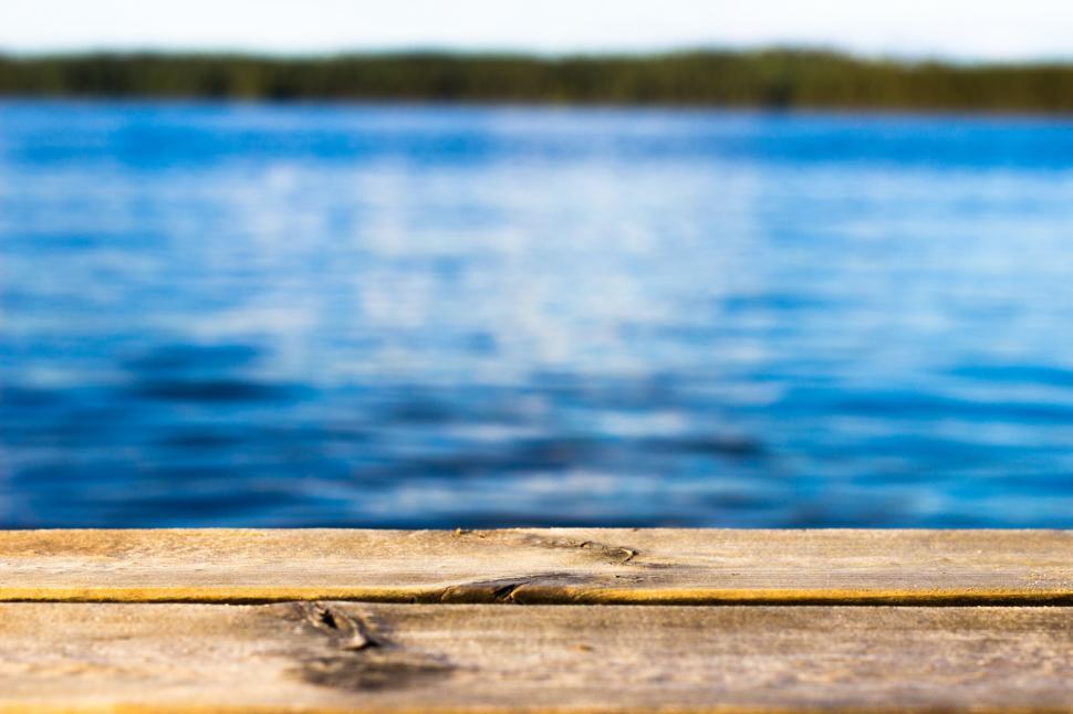 Free Image of Wood Plank and Ocean 