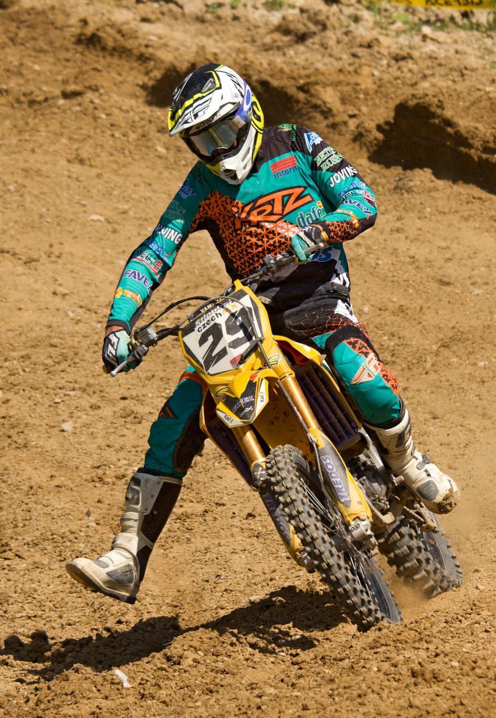 Free Image of Motocross rider in action  