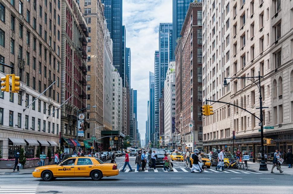 Download Free Stock Photo of Pedestrian Crossing in New York City  