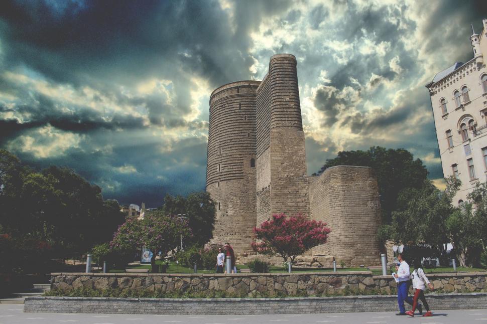 Free Image of Maiden Tower in Baku, Azerbaijan 