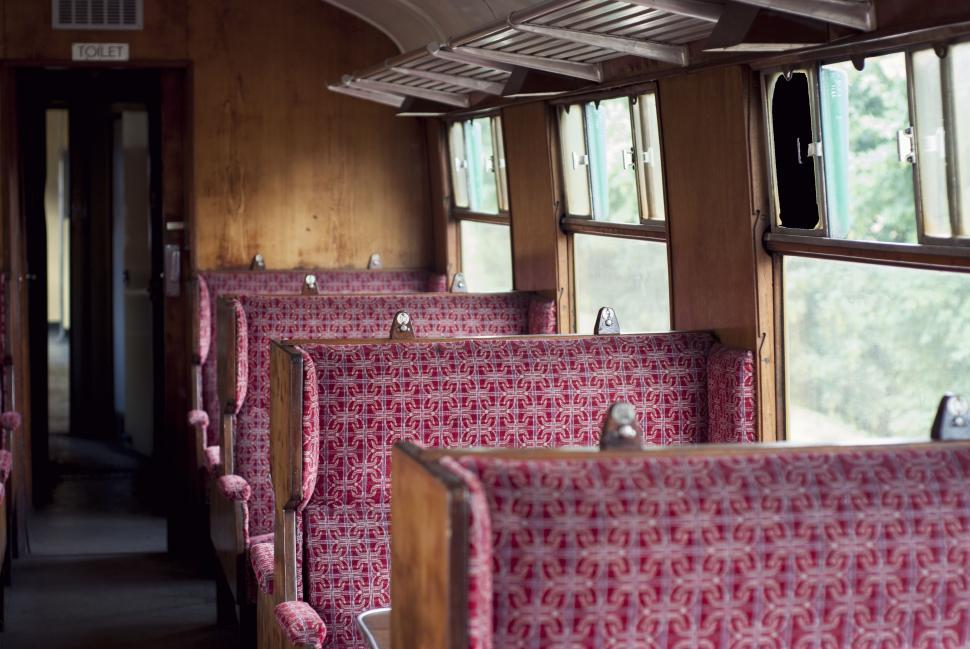Free Image of Vintage Chairs of Train 