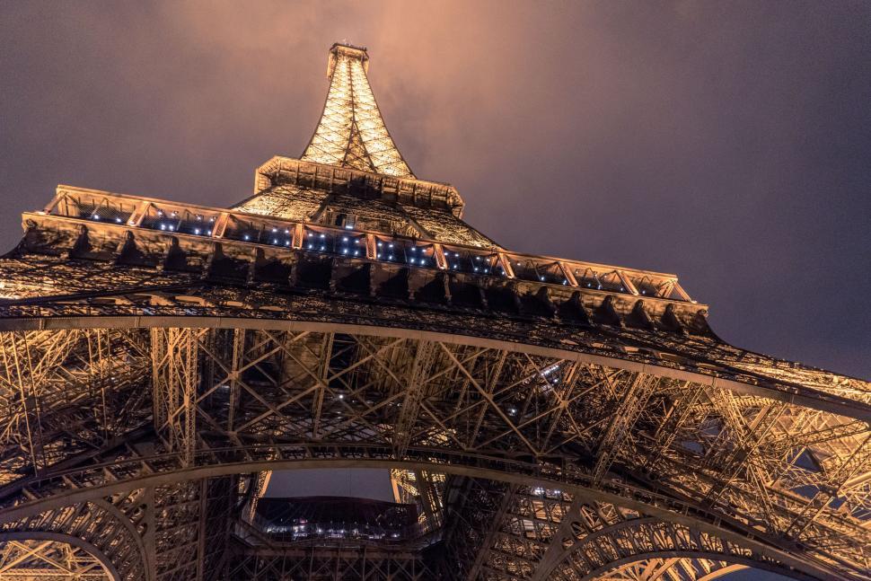 Free Image of Eiffel tower from below 