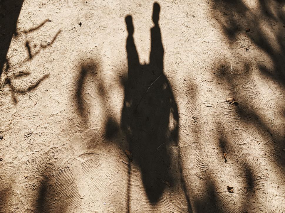 Free Image of Human Shadow on Sand  