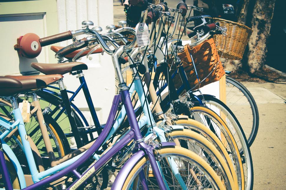 Free Image of Colorful Bicycles  