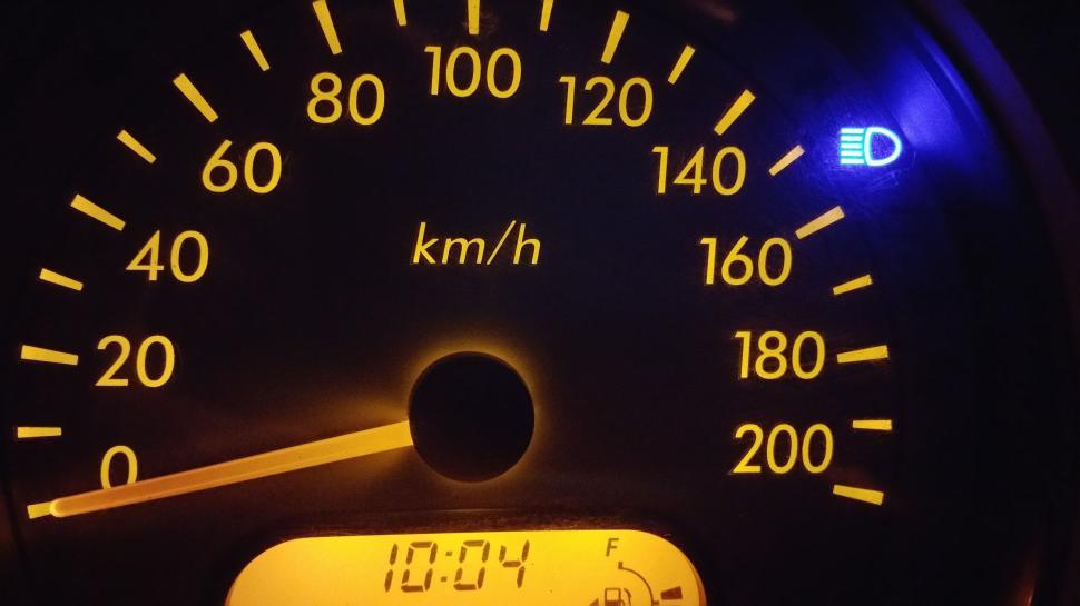 Free Image of Odometer with light 