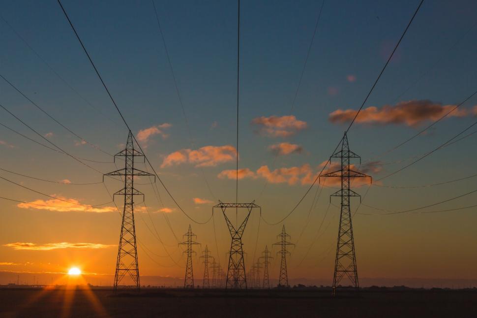 Free Image of Transmission towers 