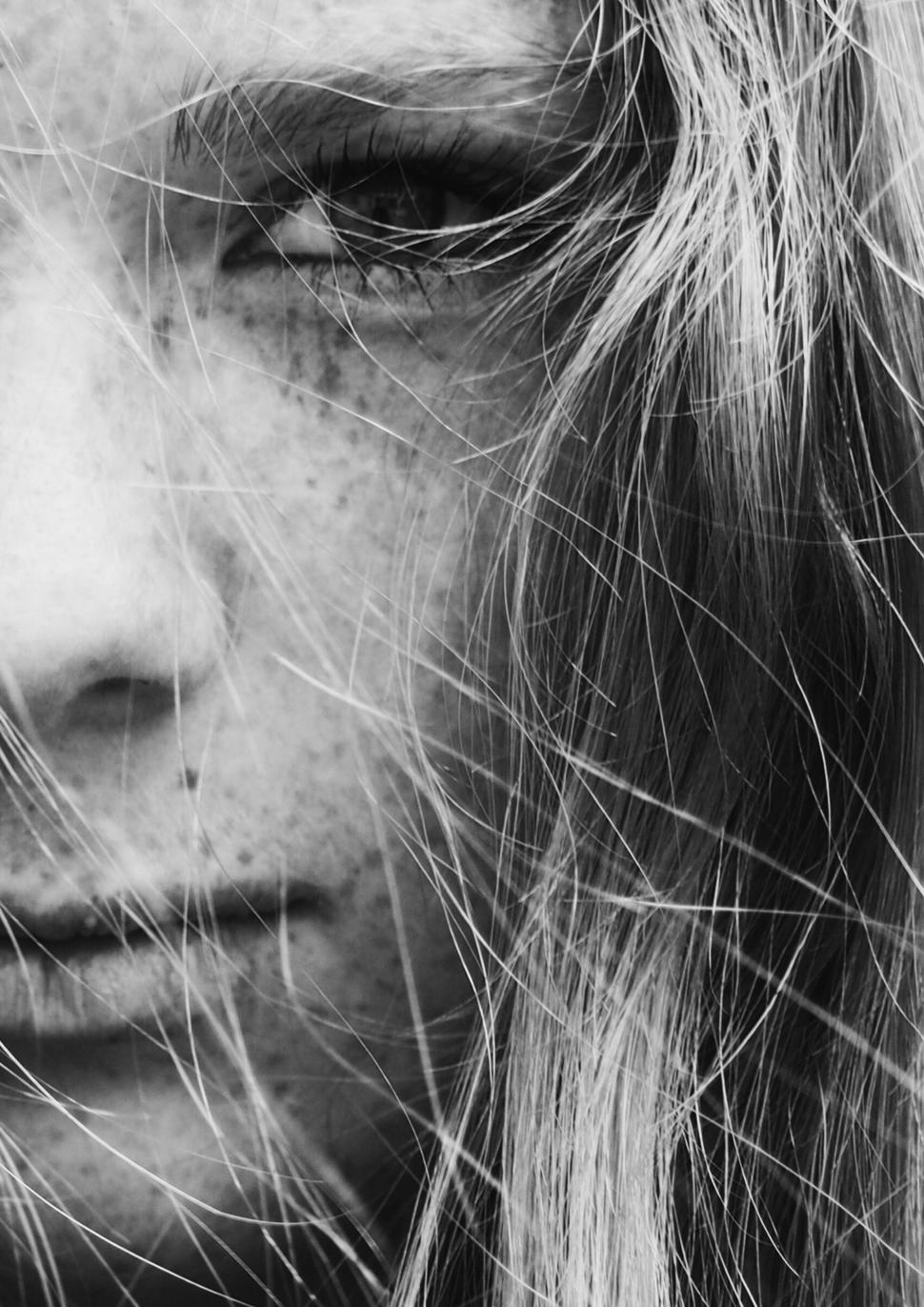 Free Image of Woman Face with Freckles  