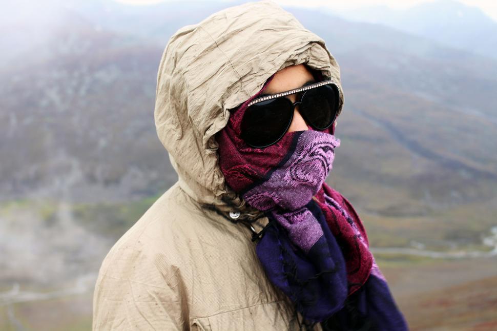 Free Image of Woman in Sunglasses and Beige Winter Jacket  